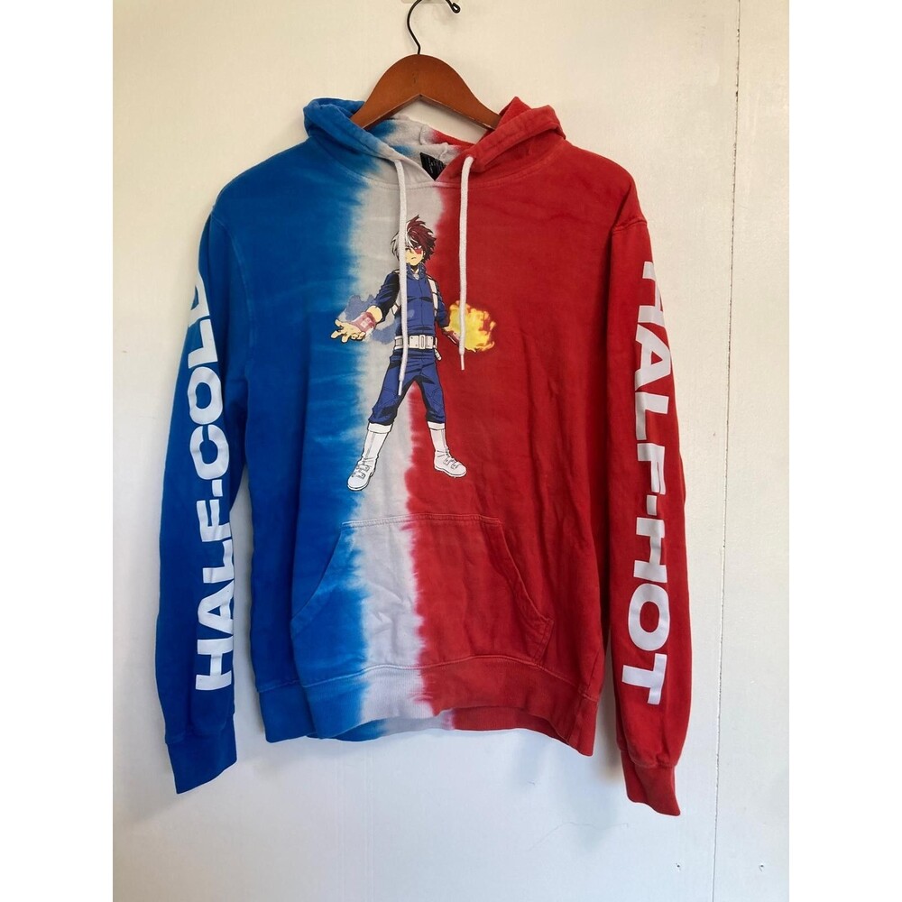 My Hero Academia Hoodie Mens M Pullover Shoto Todoroki Sweatshirt Anime Hooded